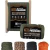 Mossy Oak Paracord Rope 750 with 11 Inner Strands | Survival Gear for Camping, Hunting, Fishing, Hiking, 4mm Parachute Cord(Olive)