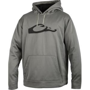Drake Waterfowl® MST Performance Camouflage Hoodie, Double-Lined Hood, Cotton/Poly Blend, and Kangaroo Pouch for Comfort(Gray/Black)