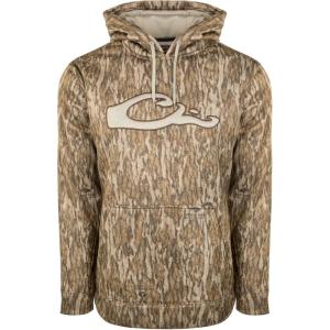 Drake Waterfowl® MST Performance Camouflage Hoodie, Double-Lined Hood, Cotton/Poly Blend, and Kangaroo Pouch for Comfort(Mossy Oak Bottomland)