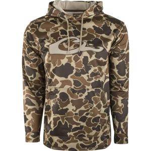 Drake Waterfowl® MST Performance Camouflage Hoodie, Double-Lined Hood, Cotton/Poly Blend, and Kangaroo Pouch for Comfort(Old School)