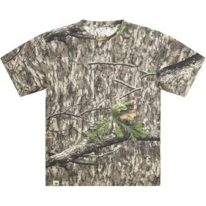 Mossy Oak Short Sleeve Cotton Mens Camo Hunting Shirt(Country Roots)