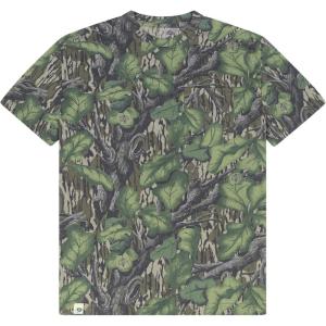 Mossy Oak Short Sleeve Cotton Mens Camo Hunting Shirt(Full Foliage)