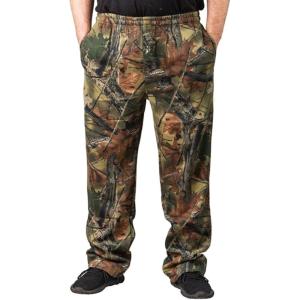 TrailCrest by Treel Mossy Oak/Camo Open Bottom Lounge Hunting Sweatpants(Highland Timber Camo)