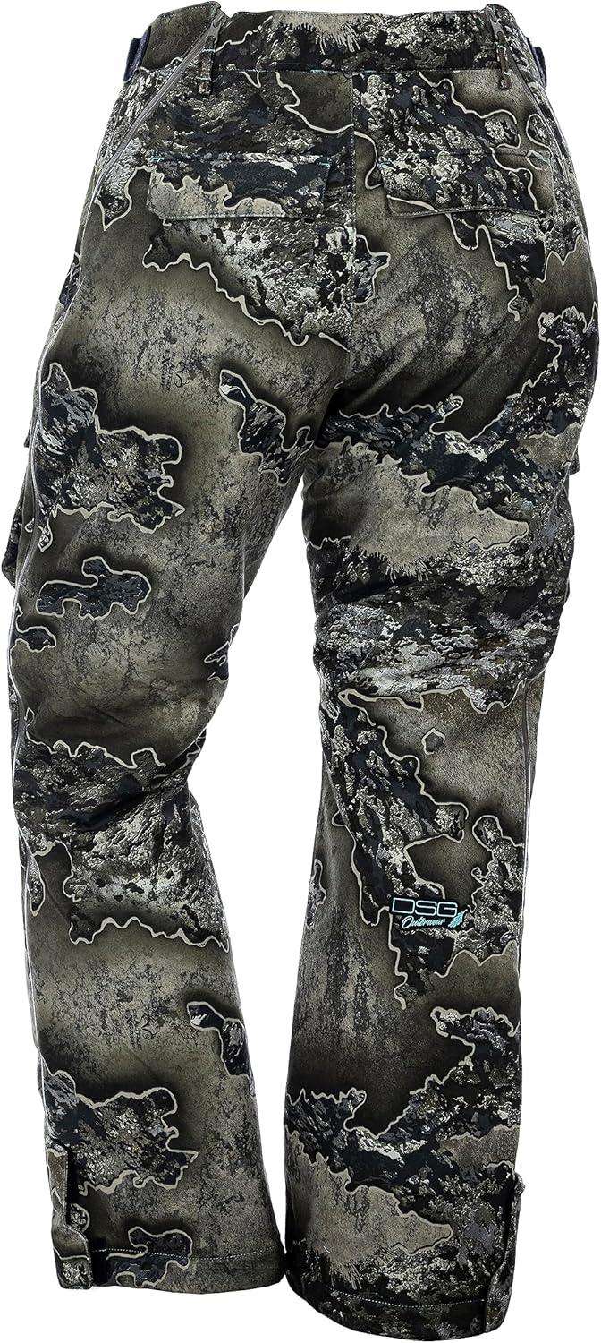 imageDOING SOMETHING GREAT DSG Outerwear Womens Kylie 50 Drop Seat Hunting Bibs Waterproof Windproof Insulated Camo BlazeRealtree Excape 50
