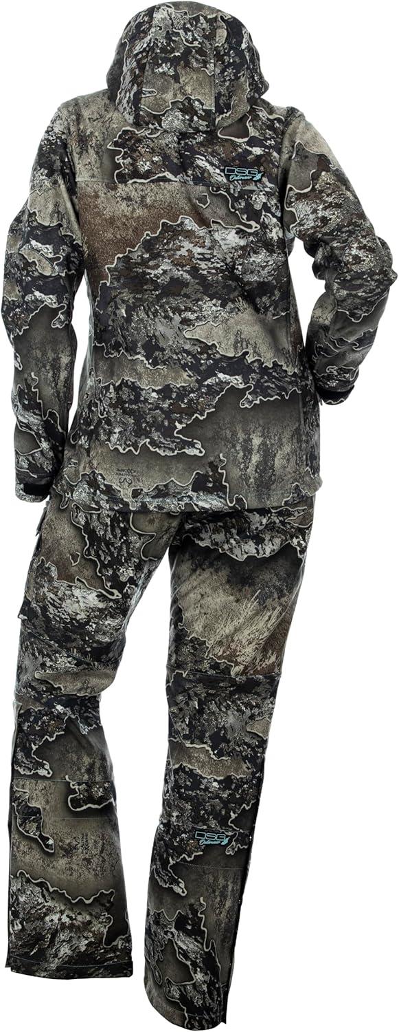 imageDSG Outerwear Ava 30 Camouflage Hunting Pants for Women DWR Waterproof with Scent Control Cargo Pocket ampamp Removable PouchRealtree Excape 30