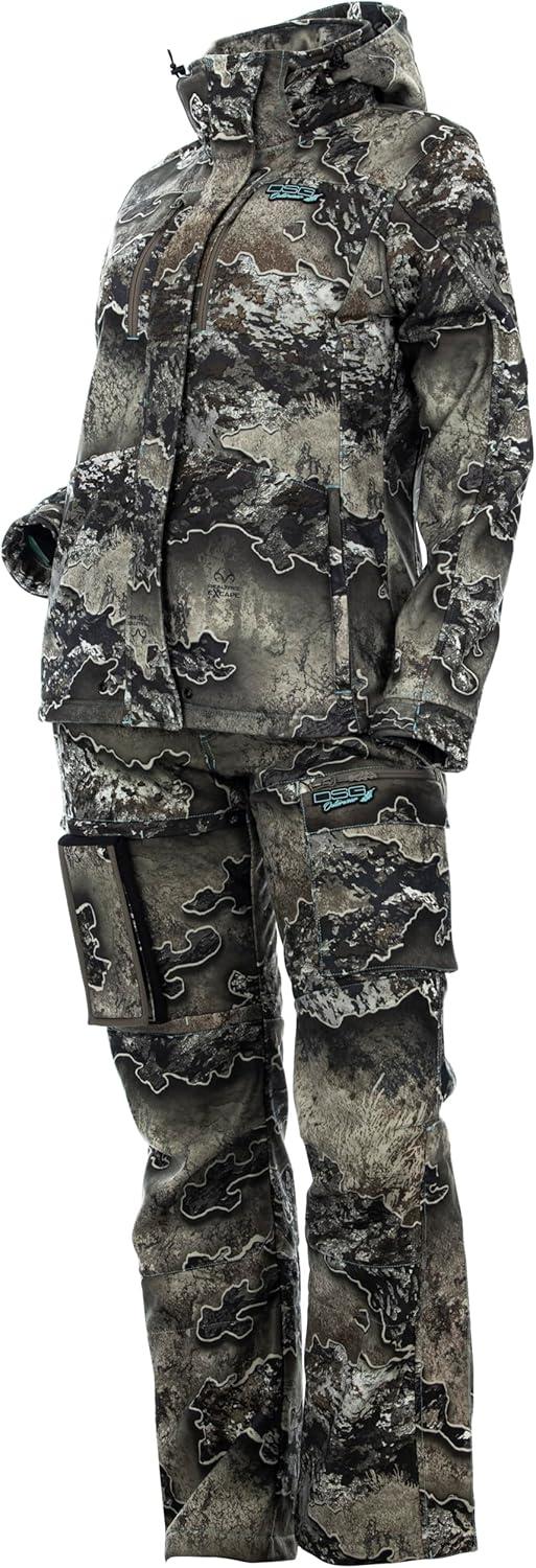 imageDSG Outerwear Ava 30 Camouflage Hunting Pants for Women DWR Waterproof with Scent Control Cargo Pocket ampamp Removable PouchRealtree Excape 30