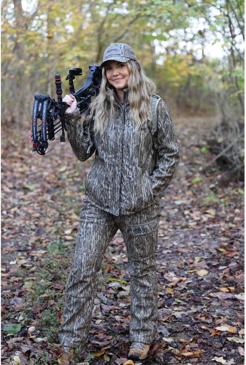 imageDSG Outerwear Womens Ava 30 3in1 Camouflage Hunting Jacket with Scent Control Waterproof Pockets ampamp Removable HoodMossy Oak Bottomland New 30