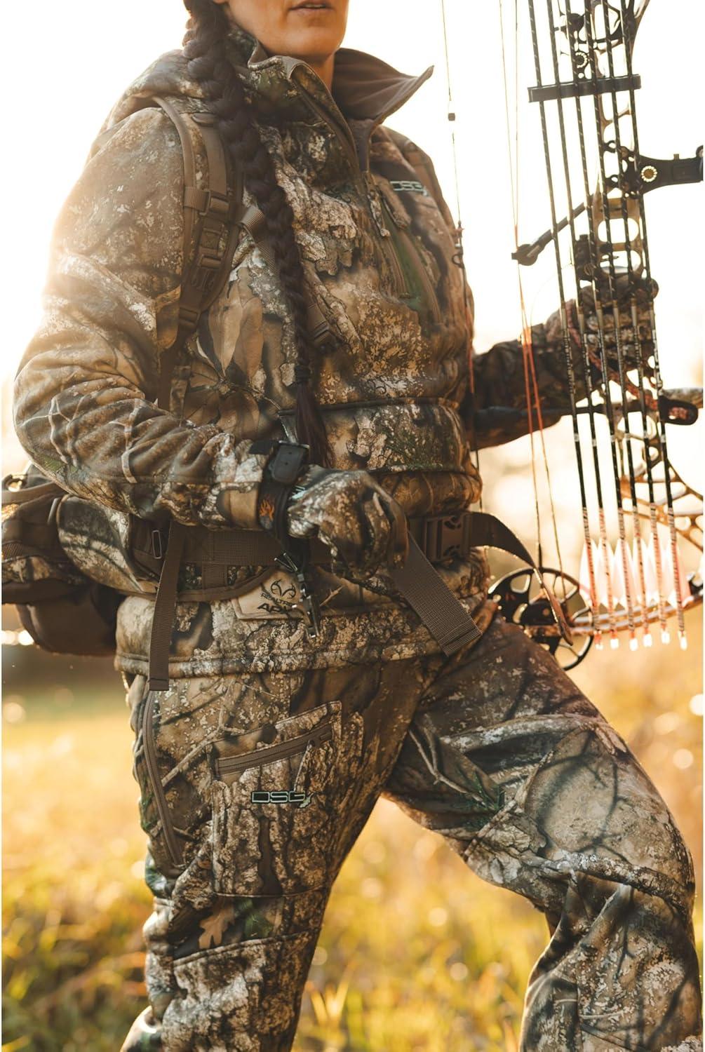 imageDSG Outerwear Womens Breanna 20 Hunting Bib SherpaLined DWR Treated Drop Seat Adjustable InseamRealtree Apx 20