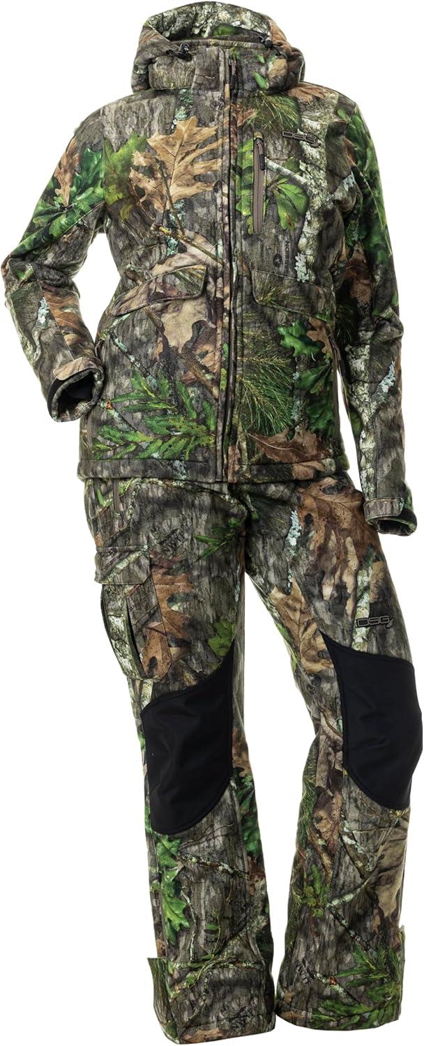 imageDSG Outerwear Womens Ella 30 Hunting Jacket Mild Climate Windproof SherpaLined Coat with Removable Hood ampamp DWR FinishMossy Oak Obsession 30