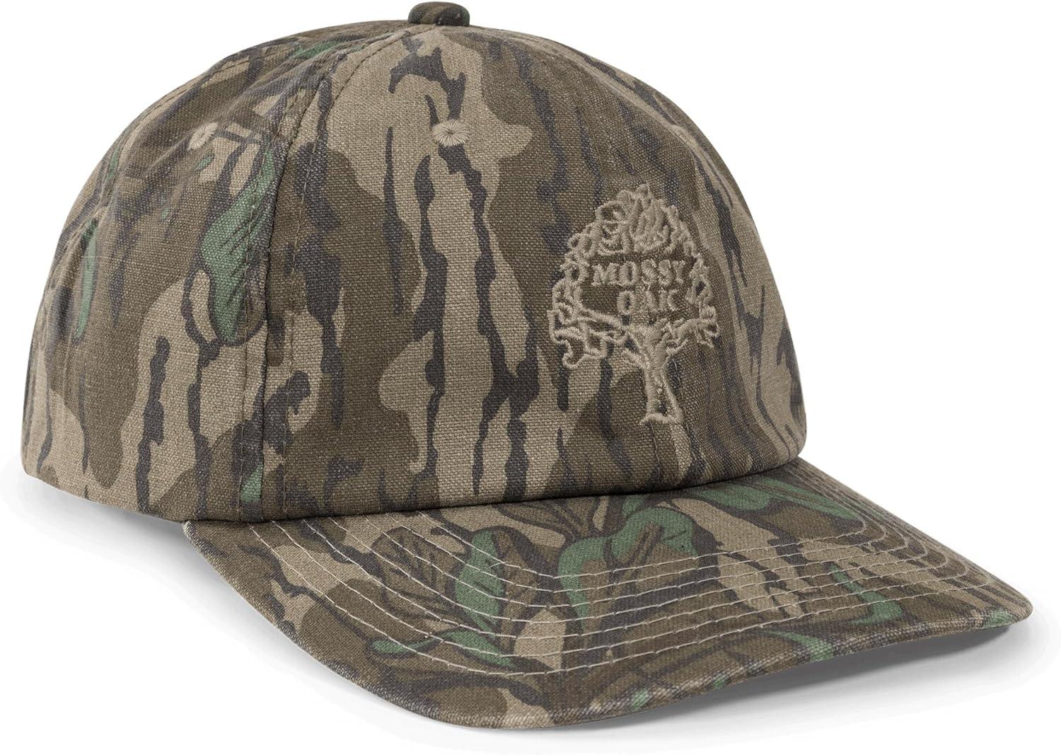 imageMossy Oak Camo Hat for Men for Hunting Hiking Fishing ampamp Casual Wear Adjustable ampamp Multi Panel Camouflage Outdoor HatsGreenleaf