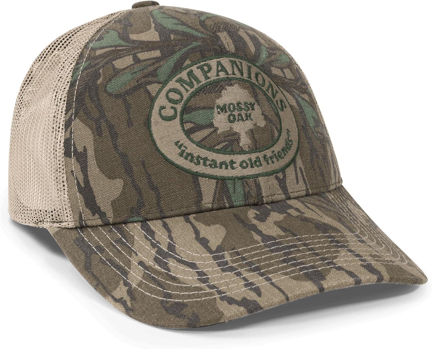 imageMossy Oak Camo Hat for Men for Hunting Hiking Fishing ampamp Casual Wear Adjustable ampamp Multi Panel Camouflage Outdoor HatsGreenleaf