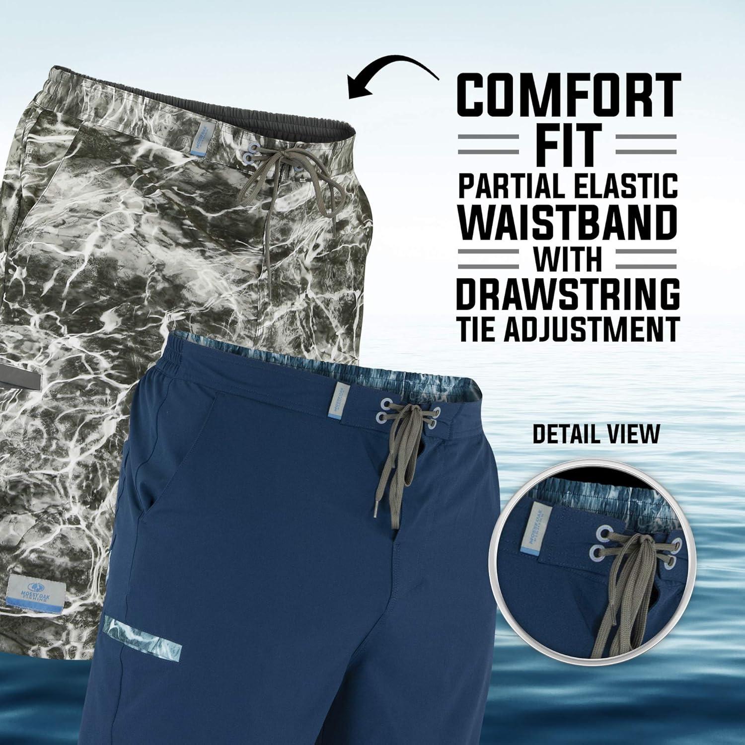 imageMossy Oak Fishing Quick Dry Mens Board Shorts No Mesh Swim Trunks MenOlive