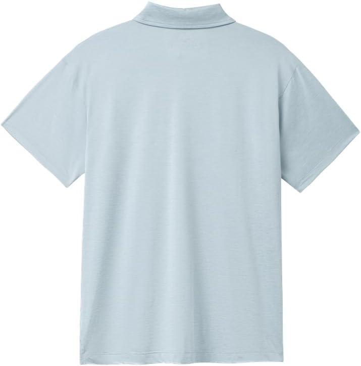 imageMossy Oak Polo Sun Shirt for Men with UV Protection for Golf Fishing Hiking or CasualBlue Fog