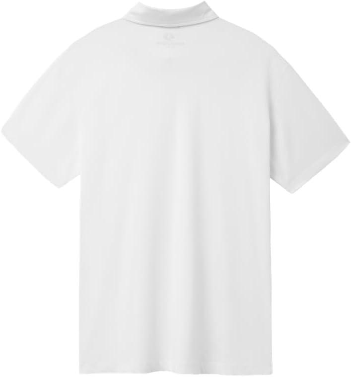 imageMossy Oak Polo Sun Shirt for Men with UV Protection for Golf Fishing Hiking or CasualWhite