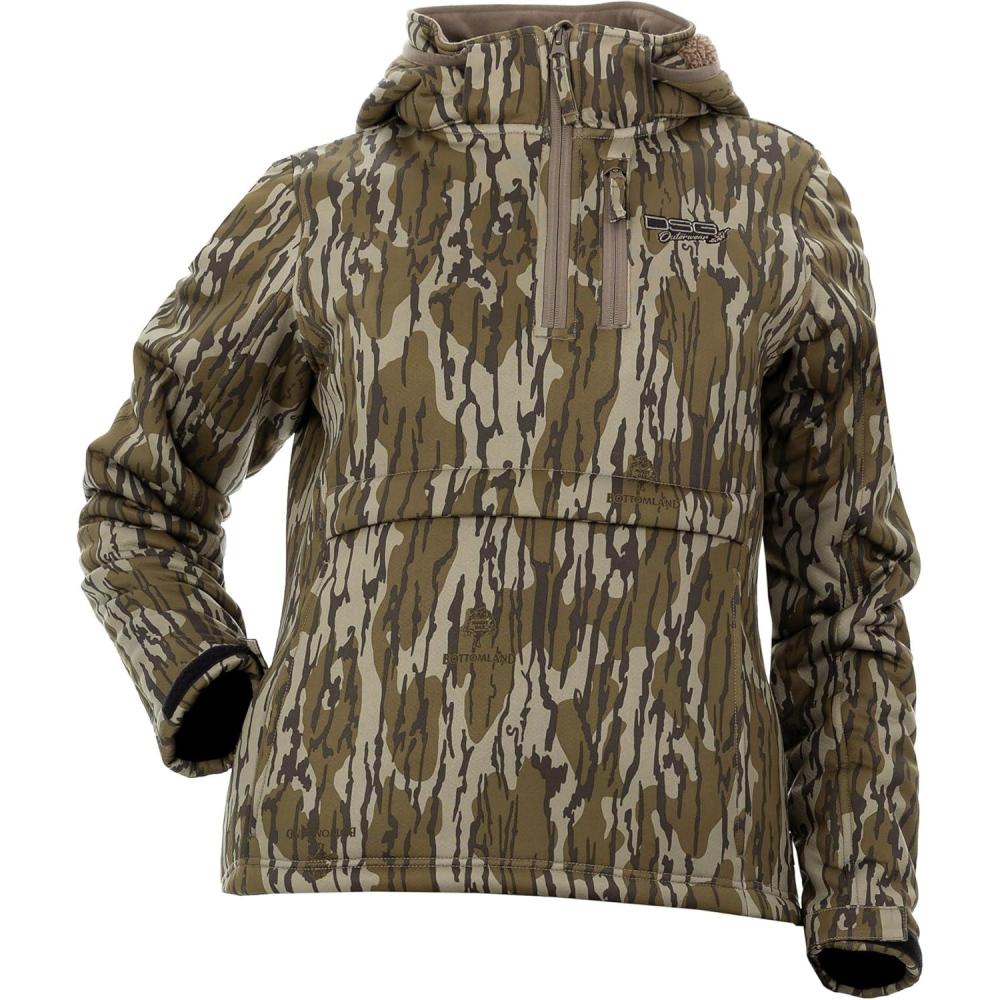 imageDOING SOMETHING GREAT DSG Outerwear Womens Breanna Hunting Pullover SherpaLined DWR FinishMossy Oak Bottomland Original
