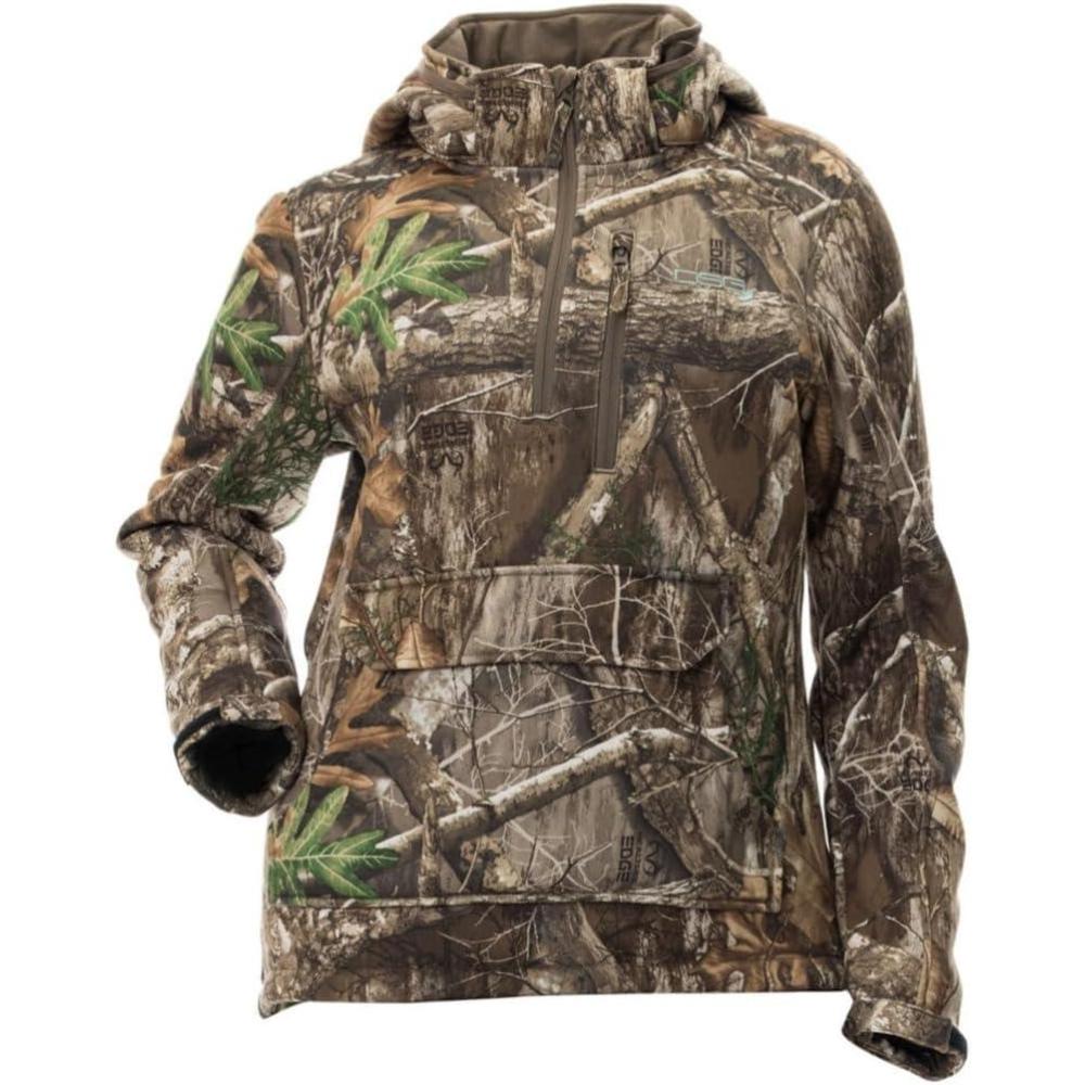 imageDOING SOMETHING GREAT DSG Outerwear Womens Breanna Hunting Pullover SherpaLined DWR FinishRealtree Edge 20