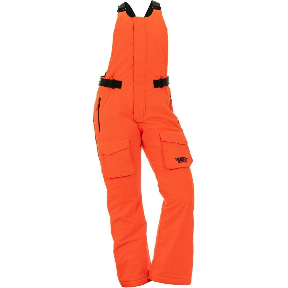 imageDOING SOMETHING GREAT DSG Outerwear Womens Kylie 50 Drop Seat Hunting Bibs Waterproof Windproof Insulated Camo BlazeBlaze Orange 60