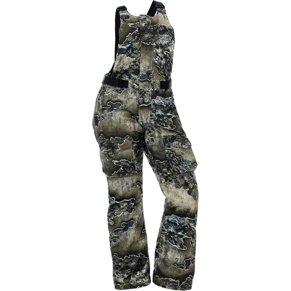 imageDOING SOMETHING GREAT DSG Outerwear Womens Kylie 50 Drop Seat Hunting Bibs  Waterproof Windproof Insulated Camo BlazeRealtree Excape 60