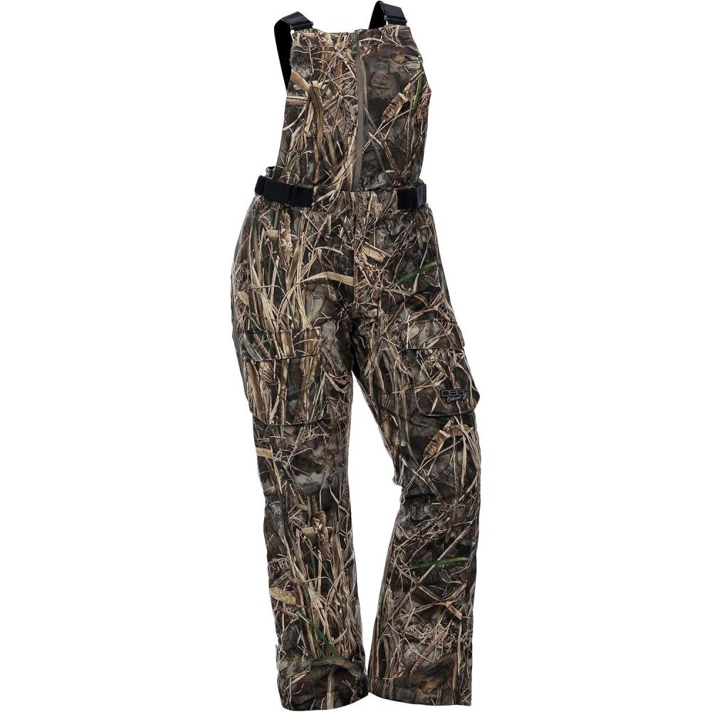 imageDOING SOMETHING GREAT DSG Outerwear Womens Kylie 50 Drop Seat Hunting Bibs  Waterproof Windproof Insulated Camo BlazeRealtree Max7 50