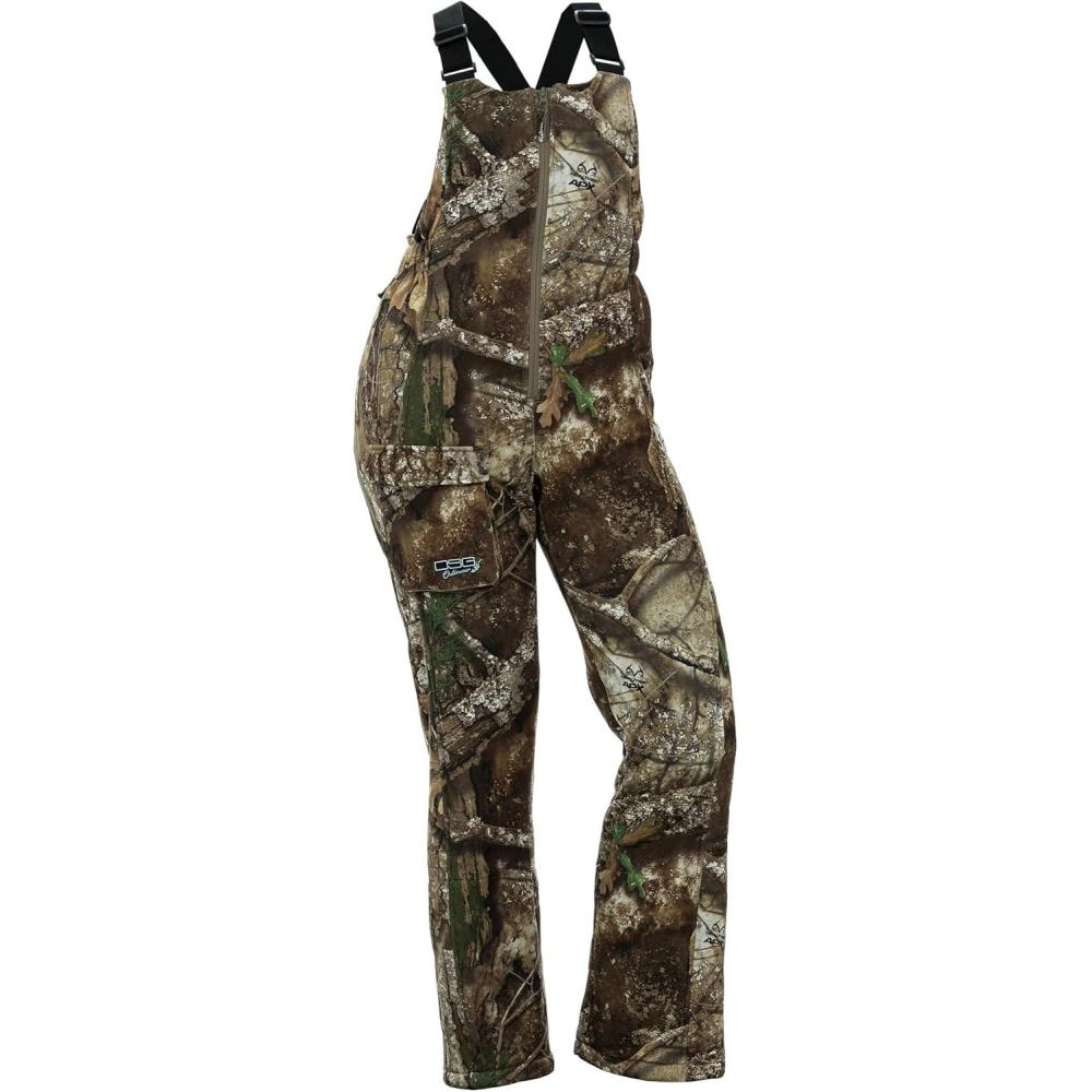 imageDSG Outerwear Womens Breanna 20 Hunting Bib SherpaLined DWR Treated Drop Seat Adjustable InseamRealtree Apx