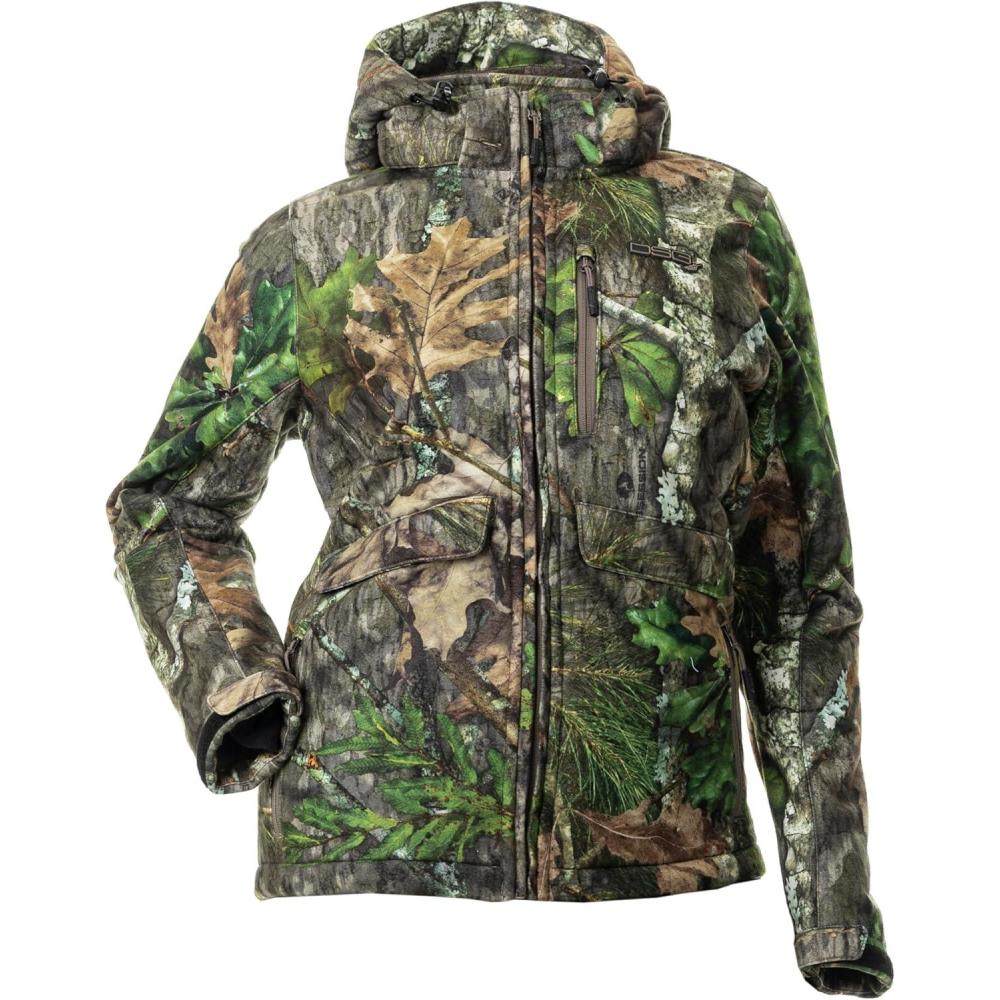 imageDSG Outerwear Womens Ella 30 Hunting Jacket Mild Climate Windproof SherpaLined Coat with Removable Hood ampamp DWR FinishMossy Oak Obsession 30