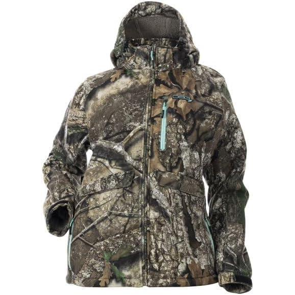 imageDSG Outerwear Womens Ella 30 Hunting Jacket Mild Climate Windproof SherpaLined Coat with Removable Hood ampamp DWR FinishRealtree Apx 30