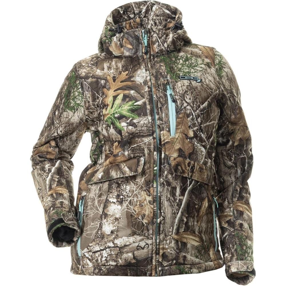 imageDSG Outerwear Womens Ella 30 Hunting Jacket Mild Climate Windproof SherpaLined Coat with Removable Hood ampamp DWR FinishRealtree Edge 30