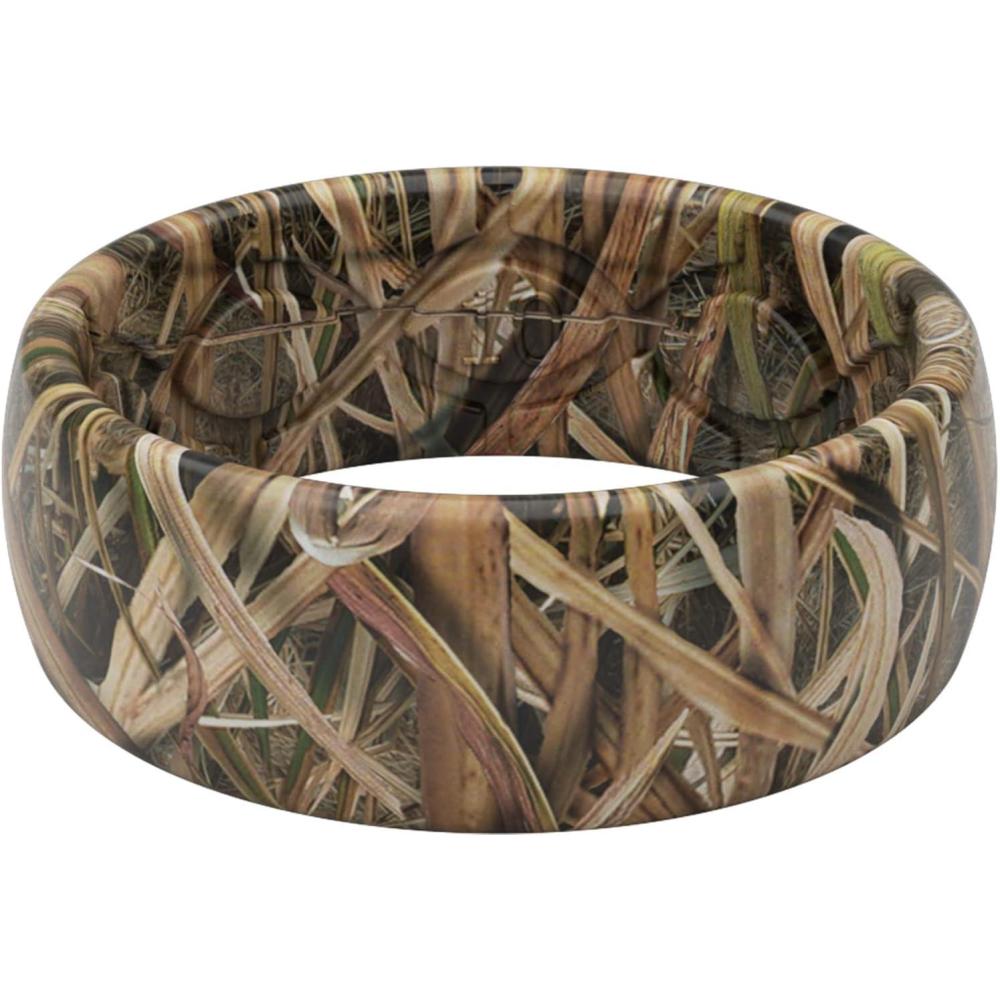 imageGroove Life Mossy Oak Camo Silicone Ring Breathable Rubber Wedding Rings for Men Lifetime Coverage Unique Design Comfort Fit RingBlades