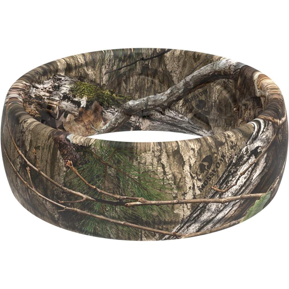 imageGroove Life Mossy Oak Camo Silicone Ring Breathable Rubber Wedding Rings for Men Lifetime Coverage Unique Design Comfort Fit RingCountry DNA