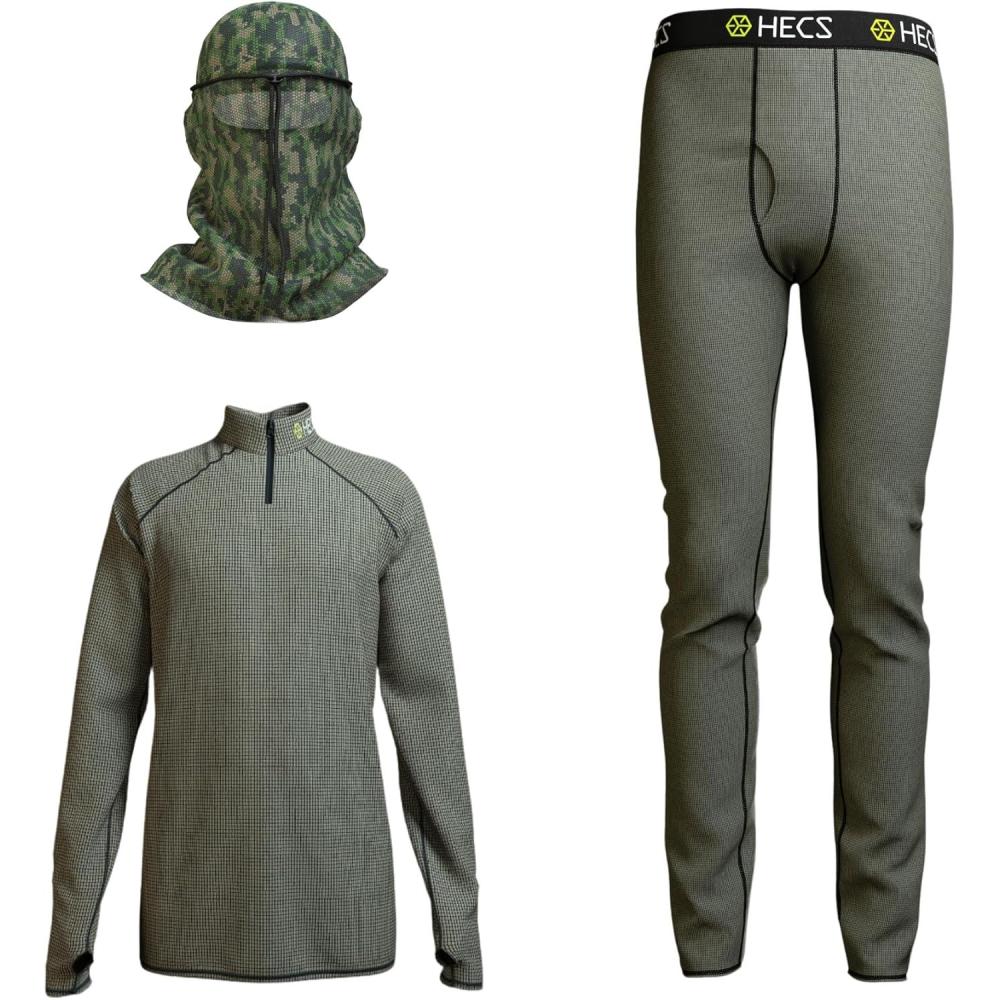 imageHECS HuntingHigh Performance Base LayerUnderwear with Patented Technology for Deer Big Game ampamp Turkey HuntingOlive