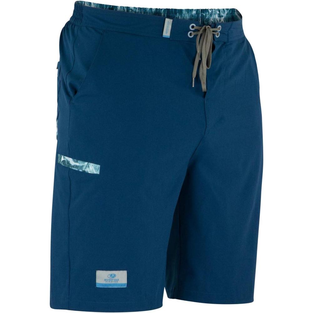 imageMossy Oak Fishing Quick Dry Mens Board Shorts No Mesh Swim Trunks MenDeep Sea Blue