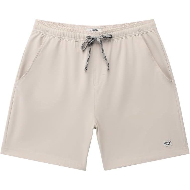 imageMossy Oak Lightweight Mens Casual Drawstring Shorts for Beach Lounge and Summer WearSand Dollar