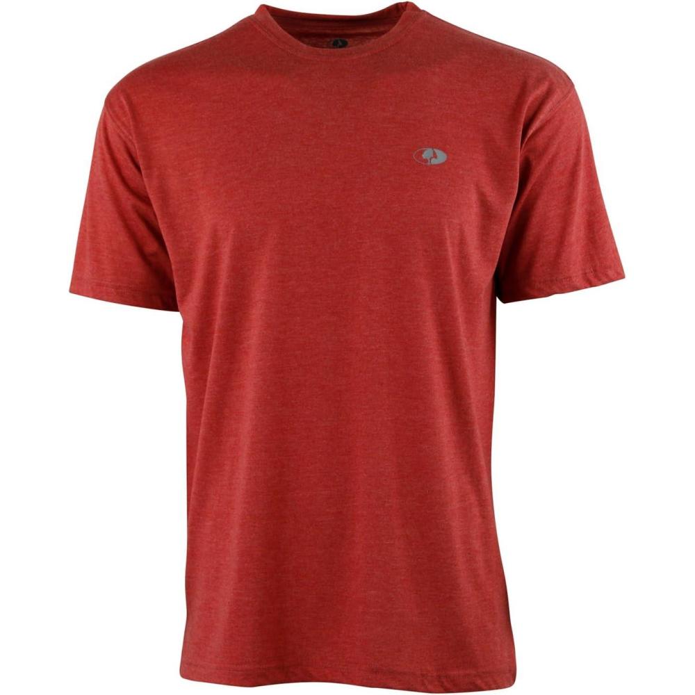 imageMossy Oak Mens Breathable TriBlend Short Sleeve TShirtHeather Red
