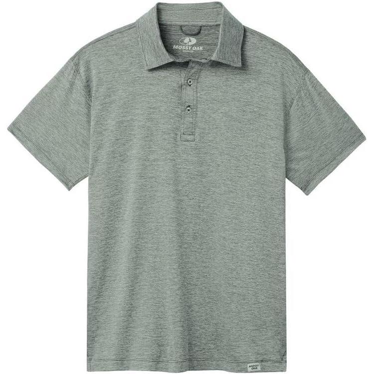 imageMossy Oak Polo Sun Shirt for Men with UV Protection for Golf Fishing Hiking or CasualPine Needle