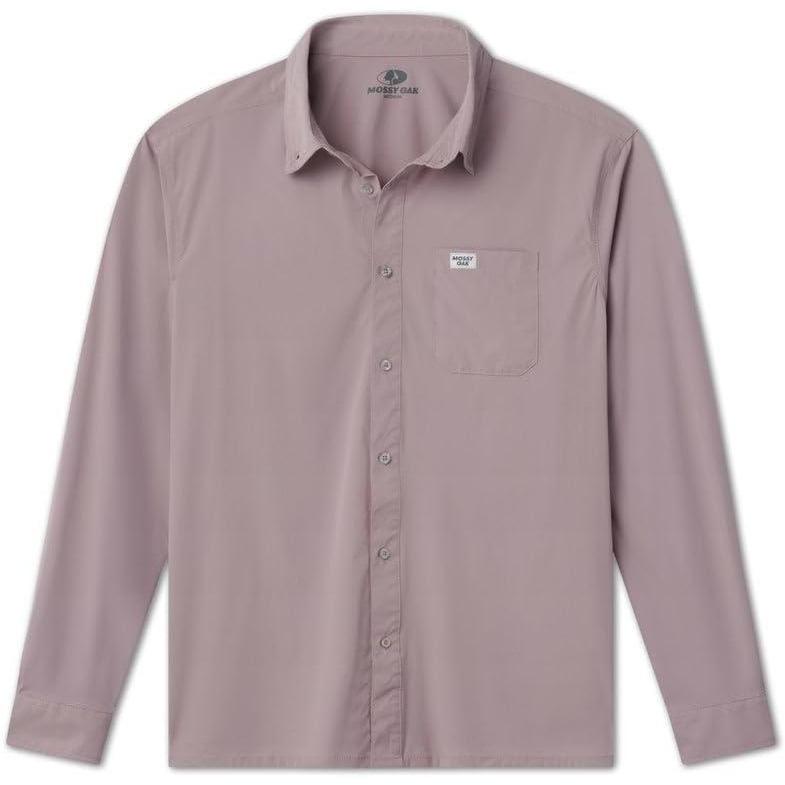 imageMossy Oak Tibbee Everyday Long Sleeve Mens Fishing Shirt with UV Protection  Lightweight ampamp QuickDryingPetal
