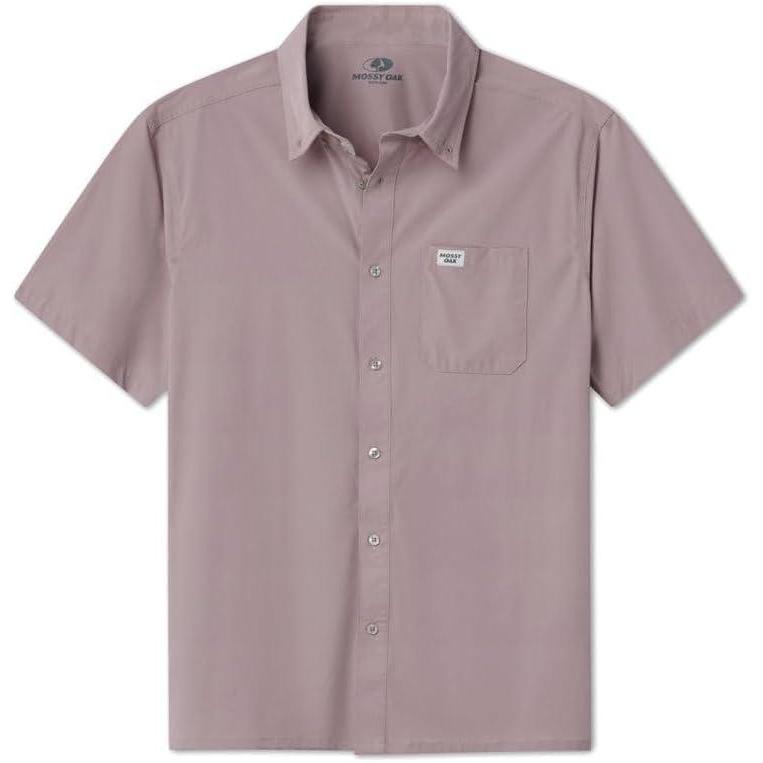 imageMossy Oak Tibbee Everyday Mens Short Sleeve Fishing Shirt with UV Protection Lightweight ampamp QuickDryingPetal