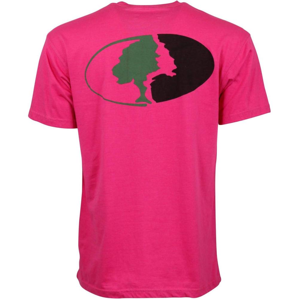 imageMossy Oak Traditional Logo Cotton Blend Unisex TShirtSafety Pink