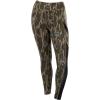 DOING SOMETHING GREAT DSG Outerwear Women’s Casual Leggings – High Waisted, 4-Way Stretch, Mesh Side Panels, 4 Pockets(Mossy Oak Bottomland Original)