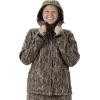 DSG Outerwear Women’s Ava 3.0 3-in-1 Camouflage Hunting Jacket with Scent Control, Waterproof – Pockets & Removable Hood(Mossy Oak Bottomland New 3.0)