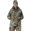 DSG Outerwear Women’s Ella 3.0 Hunting Jacket | Mild Climate, Windproof Sherpa-Lined Coat with Removable Hood & DWR Finish(Realtree Edge 3.0)