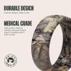 Groove Life Mossy Oak Camo Silicone Ring Breathable Rubber Wedding Rings for Men, Lifetime Coverage, Unique Design, Comfort Fit Ring(Breakup Country)