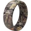 Groove Life Mossy Oak Camo Silicone Ring Breathable Rubber Wedding Rings for Men, Lifetime Coverage, Unique Design, Comfort Fit Ring(Breakup Country)