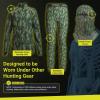 HECS Hunting-High Performance Base Layer-Underwear with Patented Technology for Deer, Big Game & Turkey Hunting(Everywhere Green)