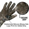 Mossy Oak Camo Hunting Gloves -Cold Weather Fleece Hunting Gloves for Men – Stretch Material with Textured Palm Grip(Bottomland)