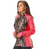TrailCrest Women’s Long Sleeve 1/4 Zip Camo Shirt – Moisture Wicking, 4 Way Stretch – Perfect Outwear and Fitness Apparel(Breakup Country & Coral Heather)