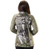 TrailCrest Women’s Long Sleeve 1/4 Zip Camo Shirt – Moisture Wicking, 4 Way Stretch – Perfect Outwear and Fitness Apparel(Mountain Country & Light Olive Heather)