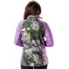 TrailCrest Women’s Long Sleeve 1/4 Zip Camo Shirt – Moisture Wicking, 4 Way Stretch – Perfect Outwear and Fitness Apparel(Mountain Country & Purple Heather)