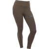 DOING SOMETHING GREAT DSG Outerwear Women’s Casual Leggings – High Waisted, 4-Way Stretch, Mesh Side Panels, 4 Pockets(Stone)