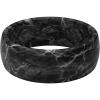 Groove Life Mossy Oak Camo Silicone Ring Breathable Rubber Wedding Rings for Men, Lifetime Coverage, Unique Design, Comfort Fit Ring(Agua Blacktip)
