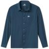 Mossy Oak Tibbee Everyday Long Sleeve Men’s Fishing Shirt with UV Protection – Lightweight & Quick-Drying(Blue Herron)